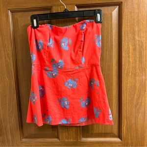 JCrew Pink Blue Floral Shirt